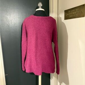 💜 Sleeping on Snow Anthropologie Fuzzy Pink Magenta Sweater